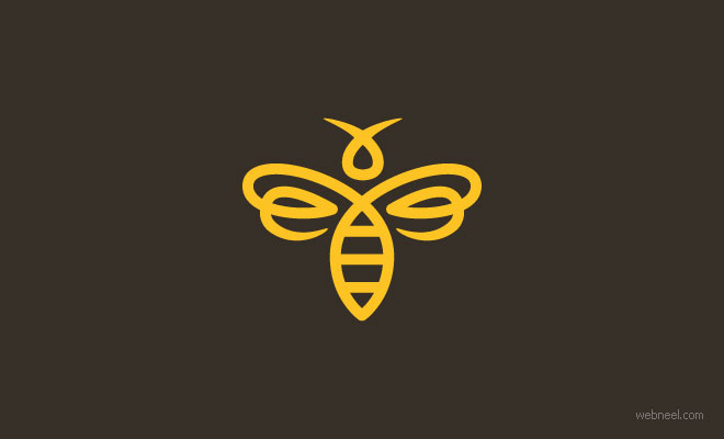 23个顶级设计师的创意蜜蜂标志设计