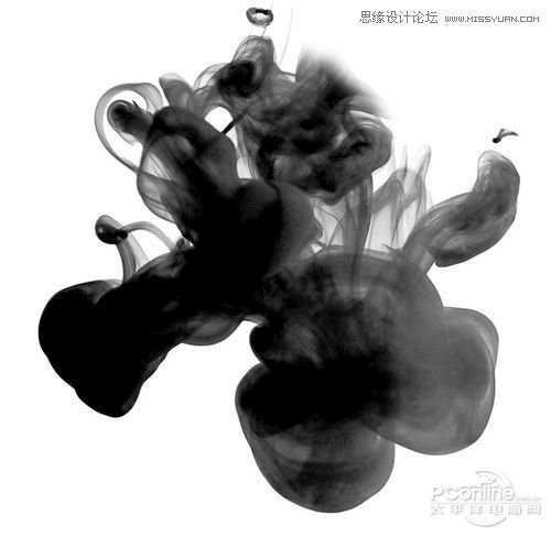 ps使用墨水笔刷制作抽象头像