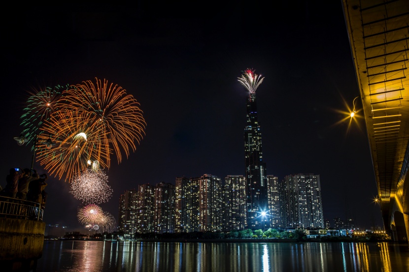 绚烂夺目的烟花图片