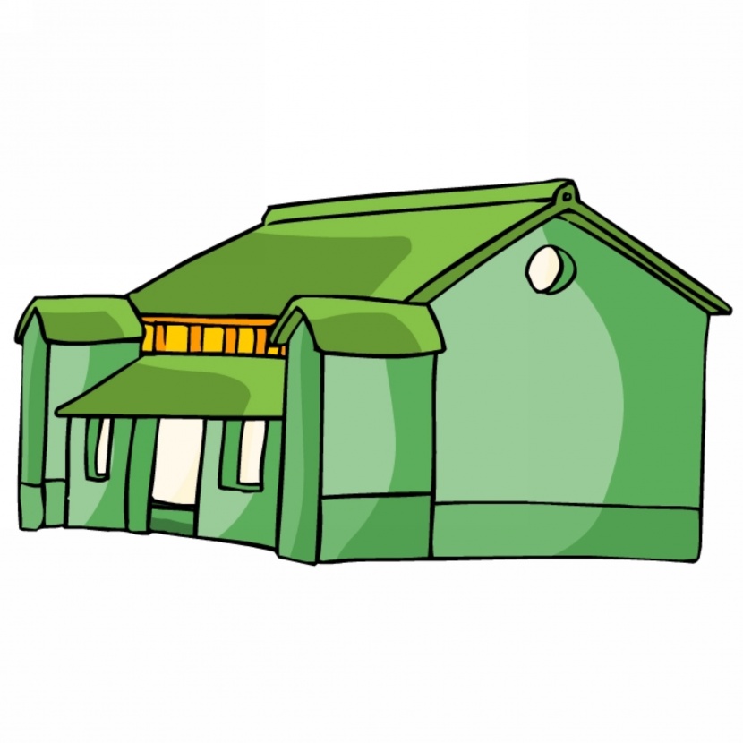 卡通中式建筑图片
