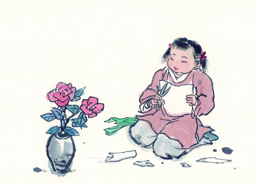 古代儿童玩耍绘画图片