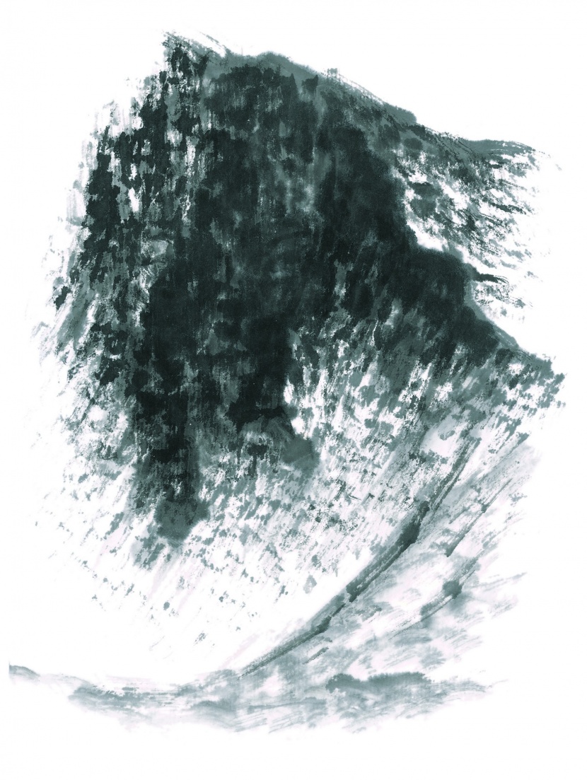 国画山石图片