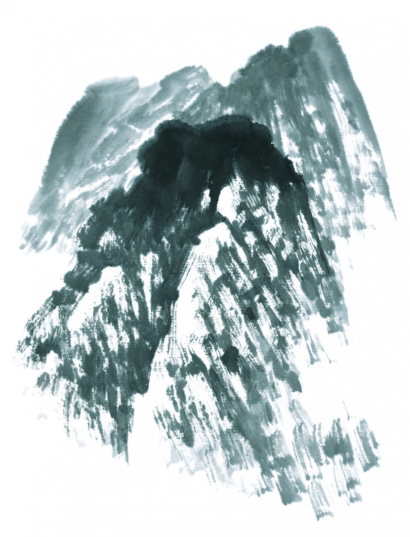 国画山石图片