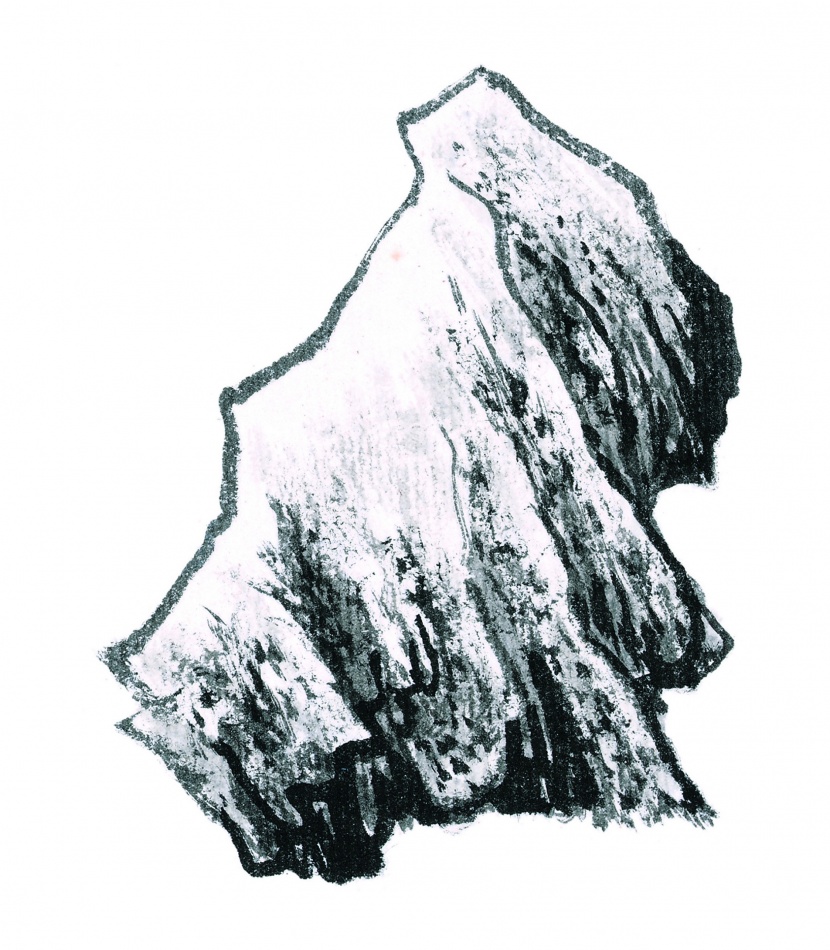国画山石图片