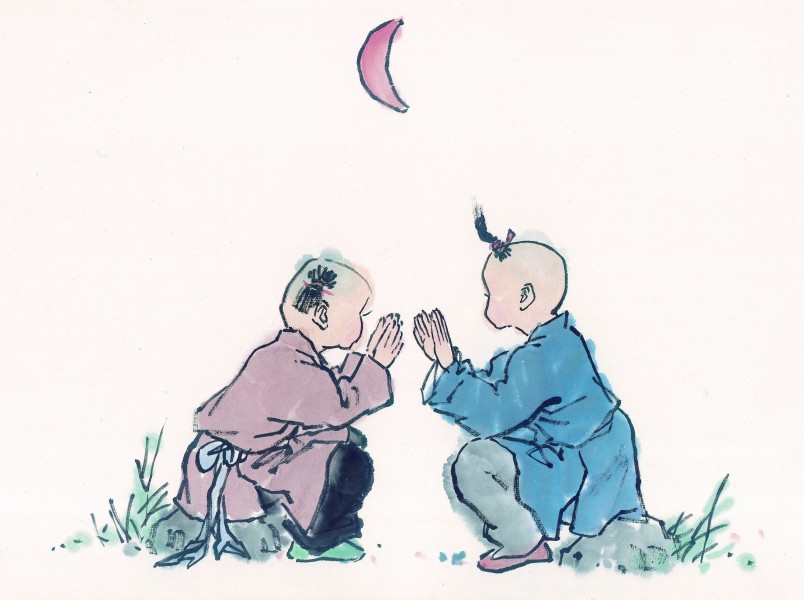 古代儿童玩耍绘画图片