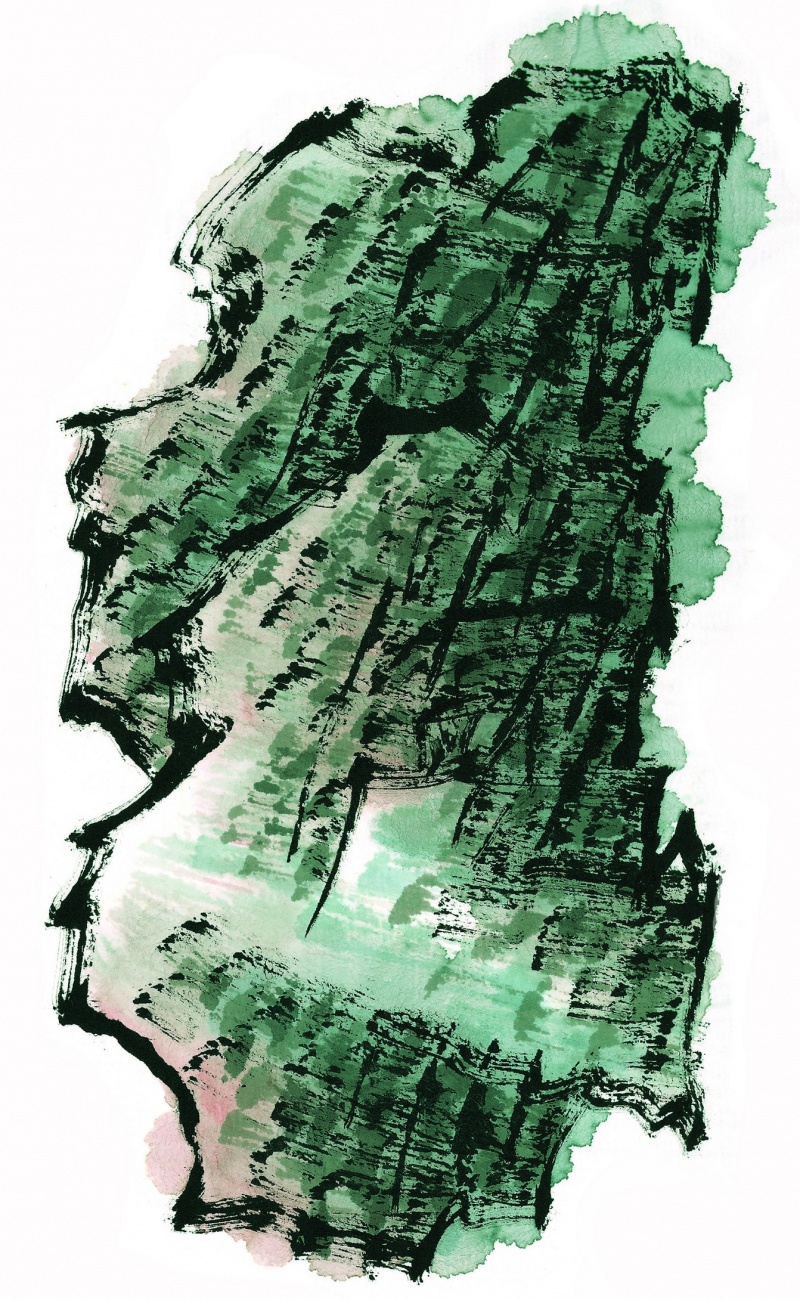 国画幽谷图片