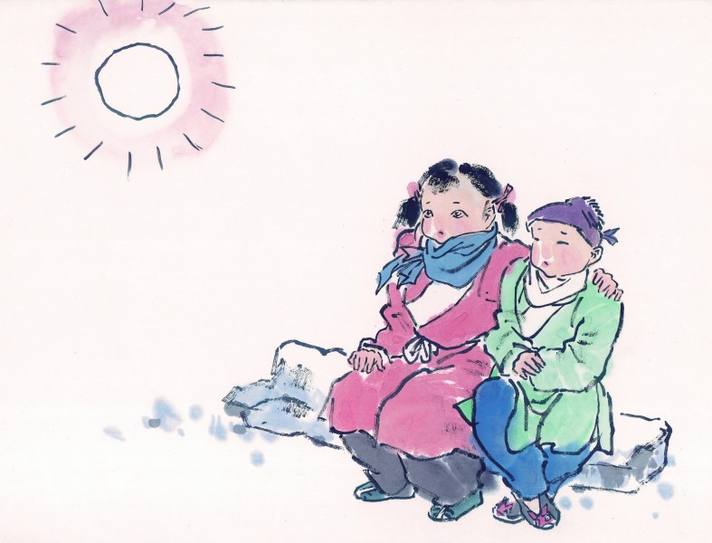 古代儿童玩耍绘画图片