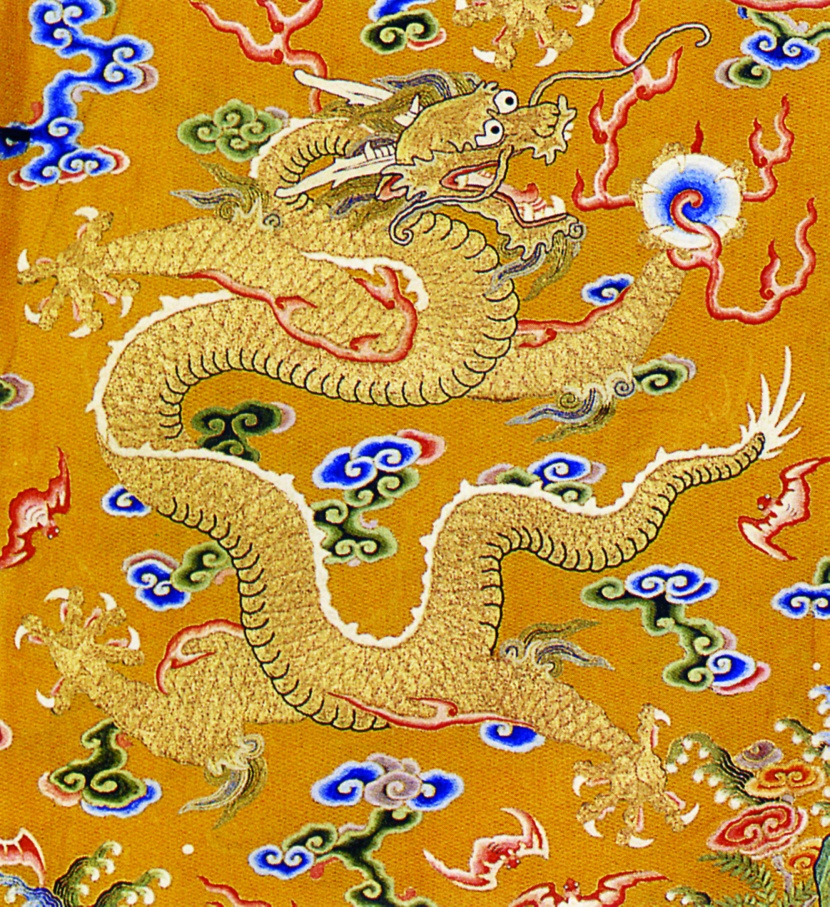 龙纹刺绣图案图片