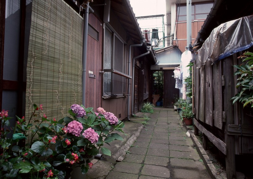 居民生活小巷特写图片