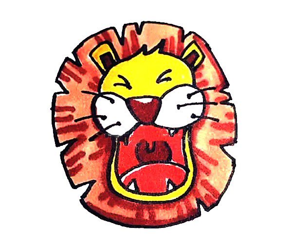沧州狮子头简笔画图片