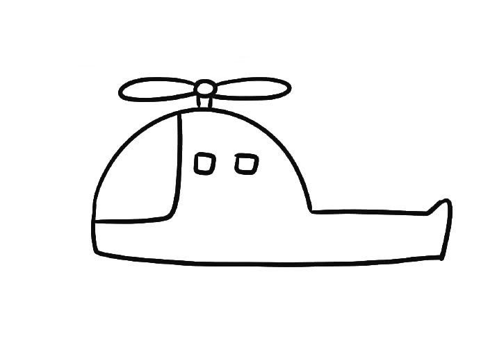 直升机的螺旋桨怎么画图片