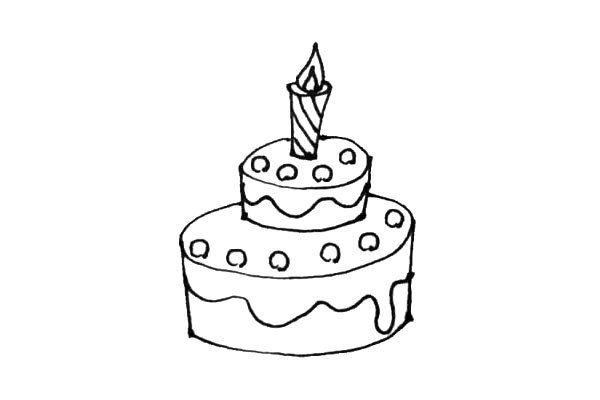生日蛋糕简笔画 男生图片