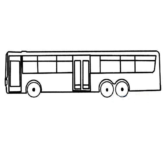 单层巴士简笔画图片