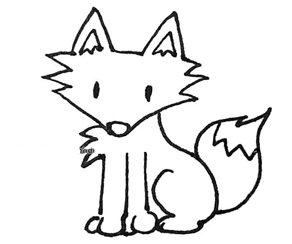 狐狸尾巴绘画图片