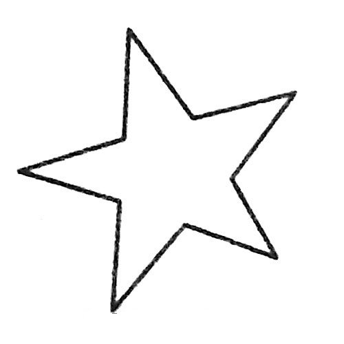 小星星简单画法图片
