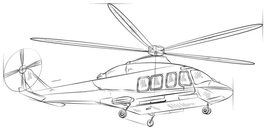 武装直升机简笔画伪装图片