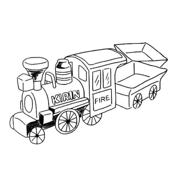 我要画拉煤的火车图片