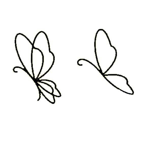 蝴蝶侧面简笔画简单图片