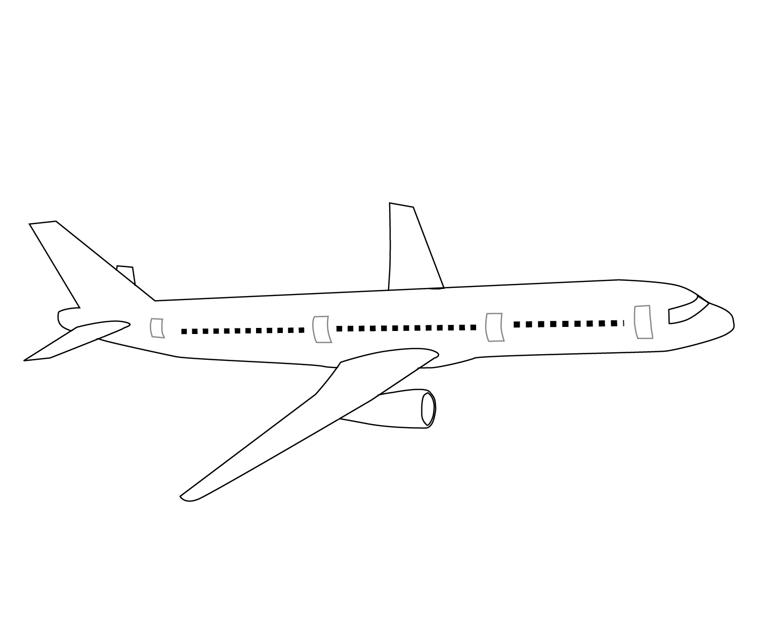 空客A380简笔画图片