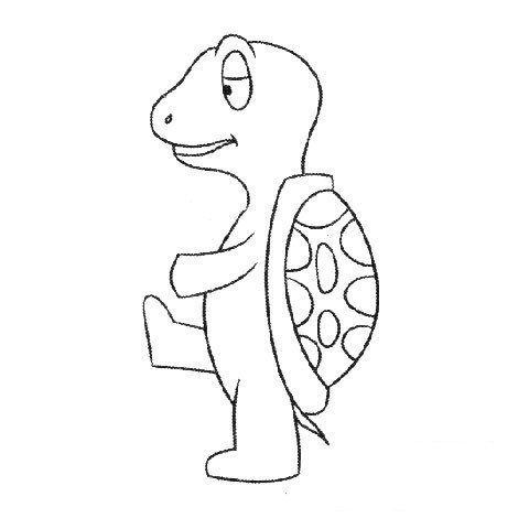 站立的乌龟怎么画图片