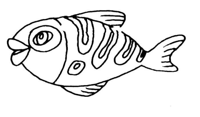 大嘴鱼简笔画图片