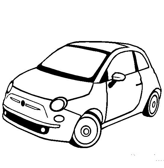 轿车的简笔画简单图片