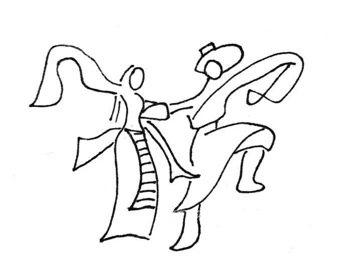 汉族舞蹈简笔画图片