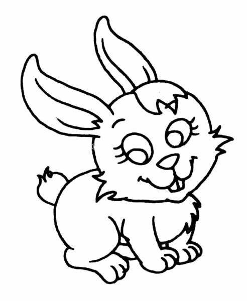 小兔子简笔画可爱呆萌图片