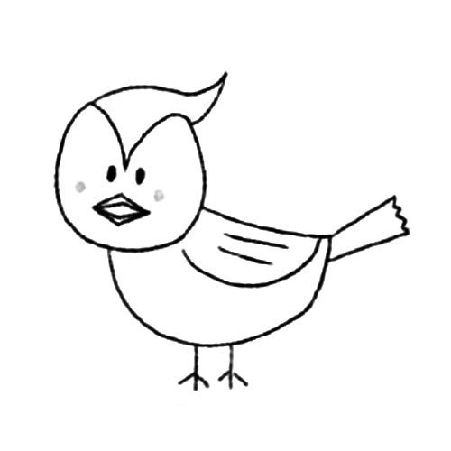 百灵鸟简笔画卡通图片