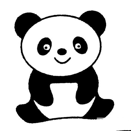 熊猫大头简笔画图片