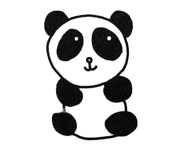 大熊猫简笔画头像图片