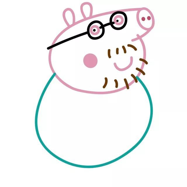 8.画猪爸爸大大的身子~