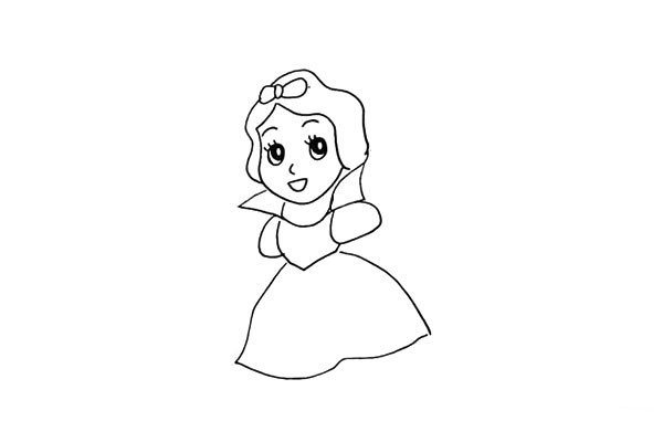 怎么画白雪公主