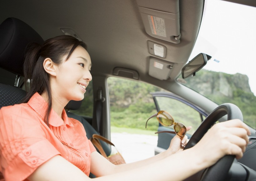 驾车出游的年轻人图片