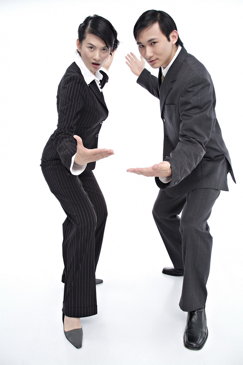 职场夸张表情形态概念图片