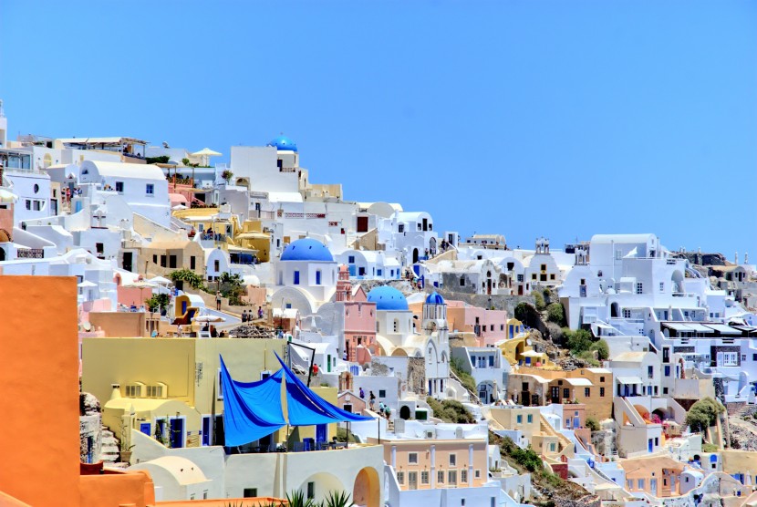 希腊圣托里尼浪漫建筑风景图片 