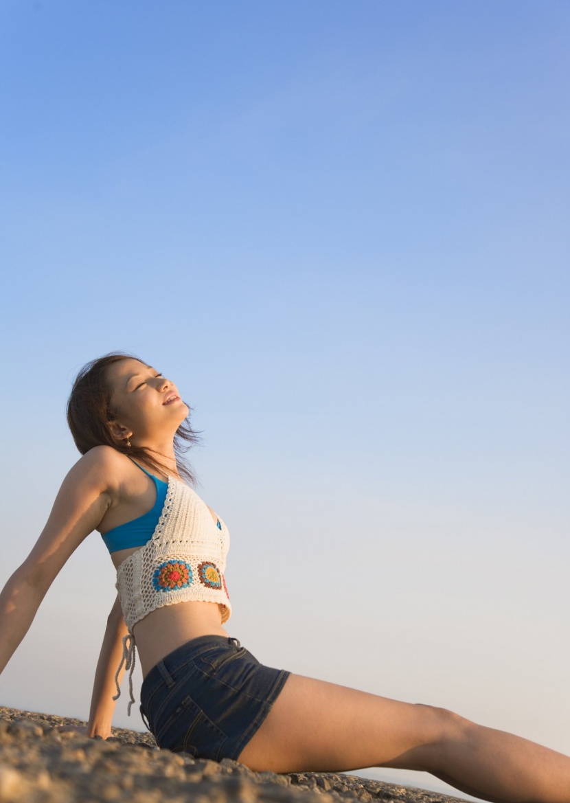 时尚女孩度假图片