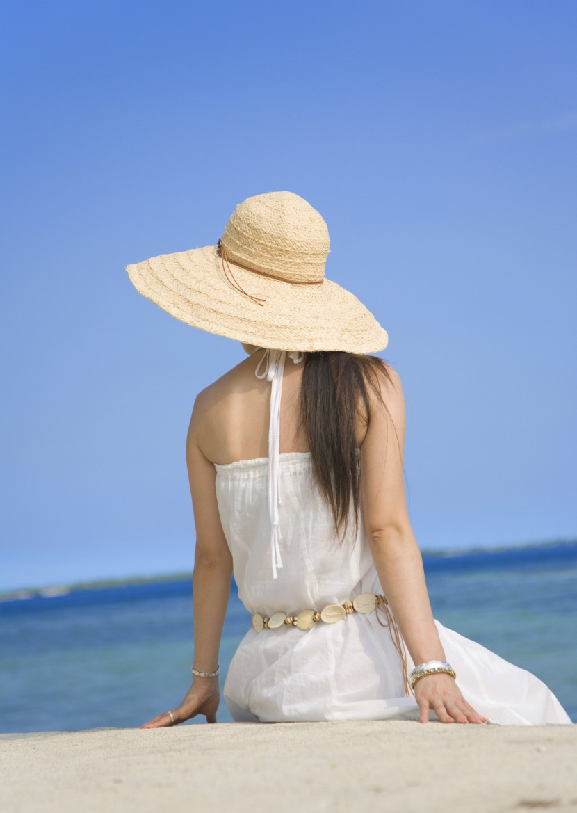 时尚女孩度假图片