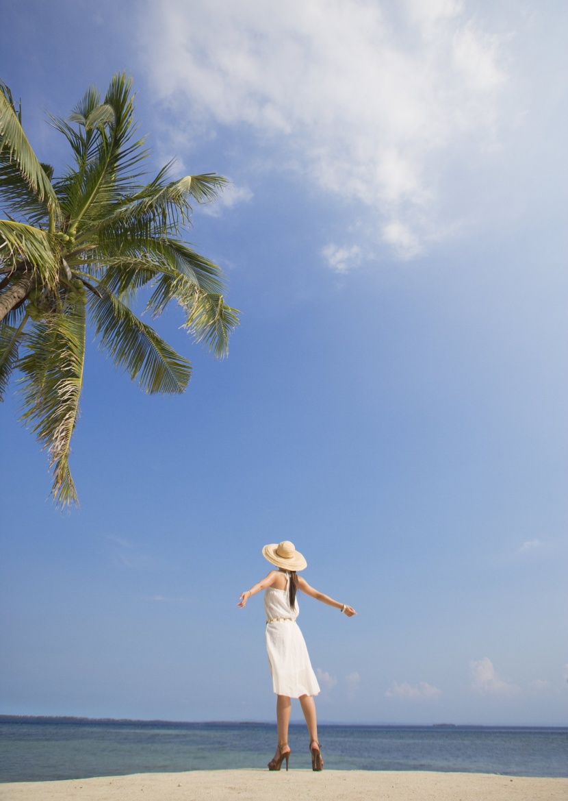 时尚女孩度假图片