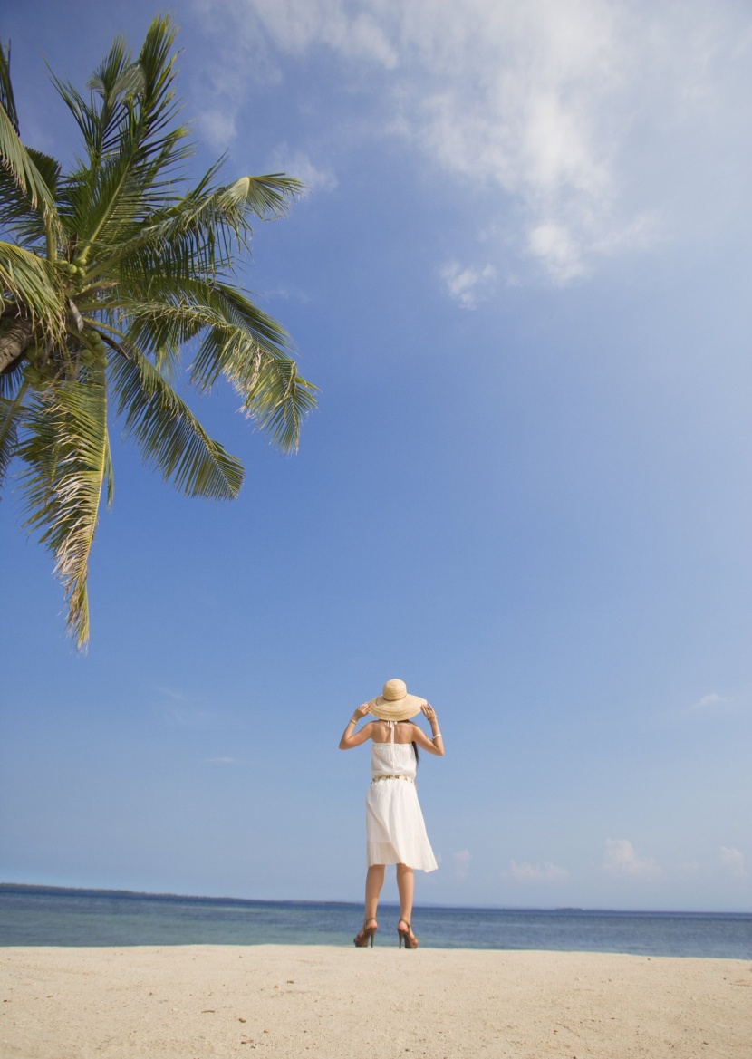 时尚女孩度假图片
