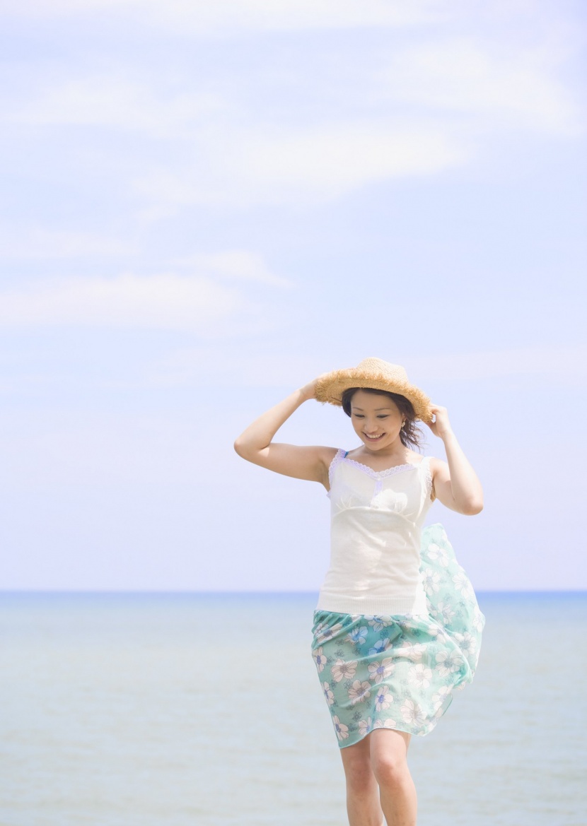 时尚女孩度假图片