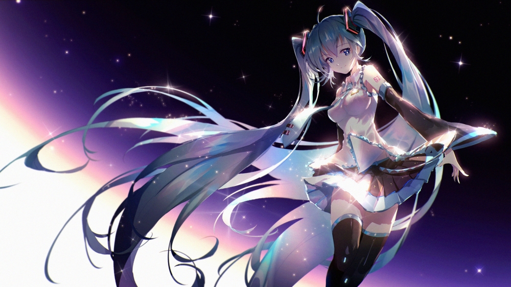 甜美初音未來高清桌面壁紙