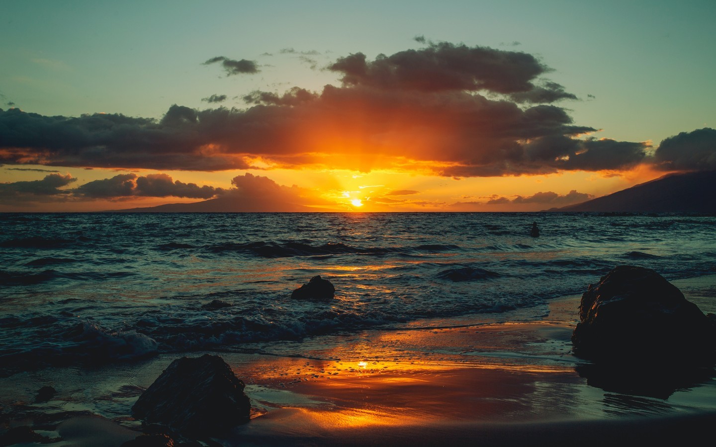 深秋的夕阳图片唯美图片