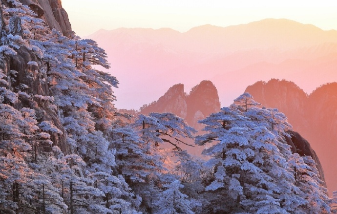 黄山雪景图片2021图片