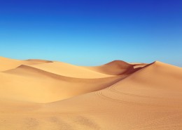 一望无垠荒凉的沙漠风景图片(25张)