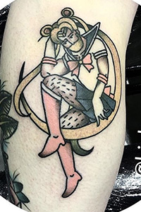 雷死人的恶搞美少女战士月野兔小兔Sailor Moon卡通纹身图案集锦