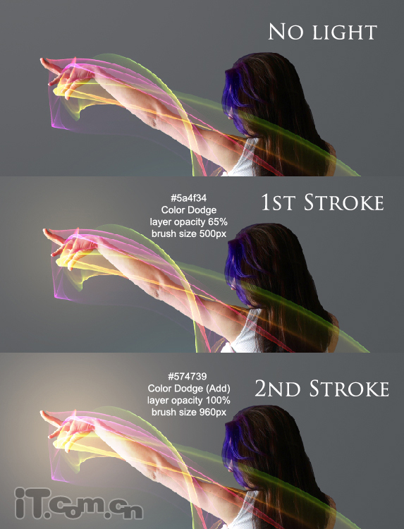 Photoshop打造美女炫彩艺术光影效果