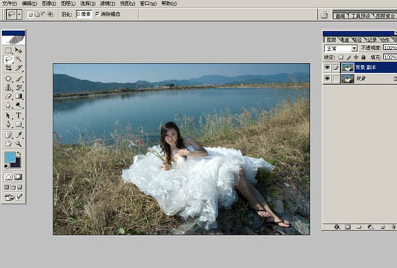 Photoshop打造唯美的婚纱外景照片