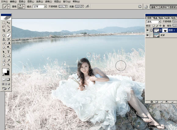 Photoshop打造唯美的婚纱外景照片