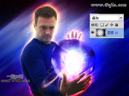 Photoshop制作一个科幻发光的能量球教程